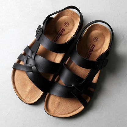 Zelina™ | Lederoptik-Sandalen