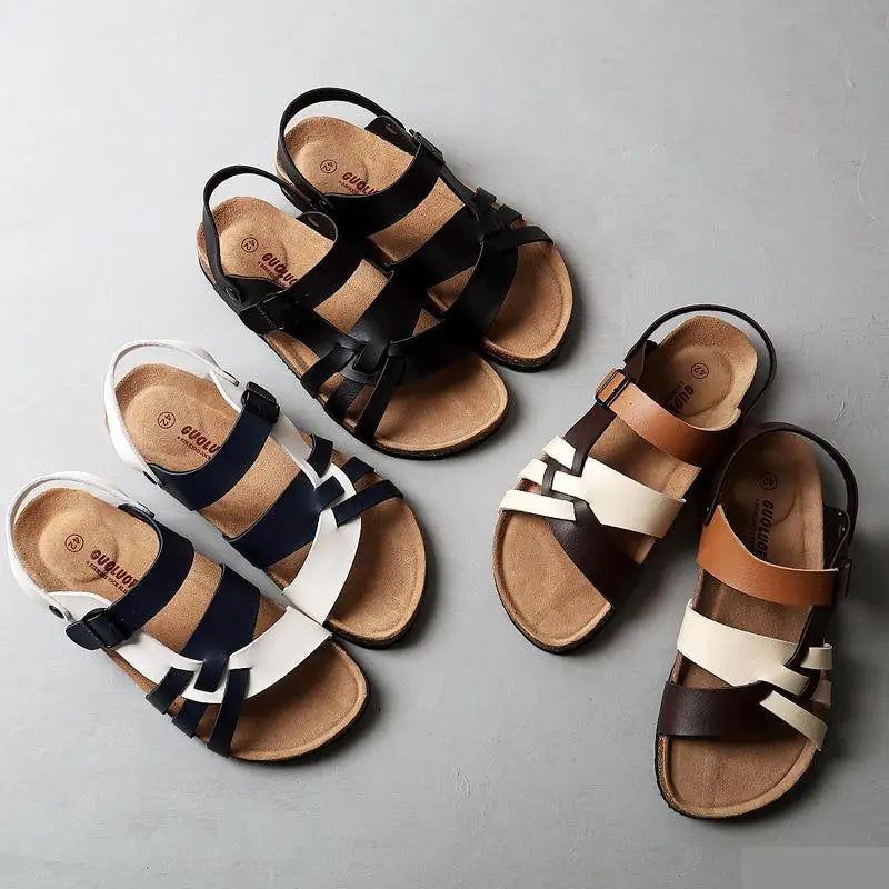 Zelina™ | Lederoptik-Sandalen