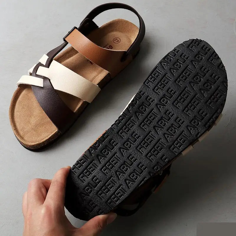 Zelina™ | Lederoptik-Sandalen