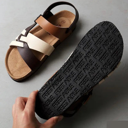 Zelina™ | Lederoptik-Sandalen