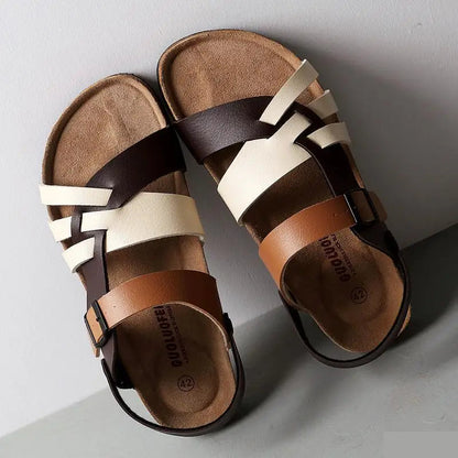 Zelina™ | Lederoptik-Sandalen