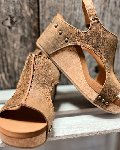 Madeline™ | Lederoptik-Sandalen