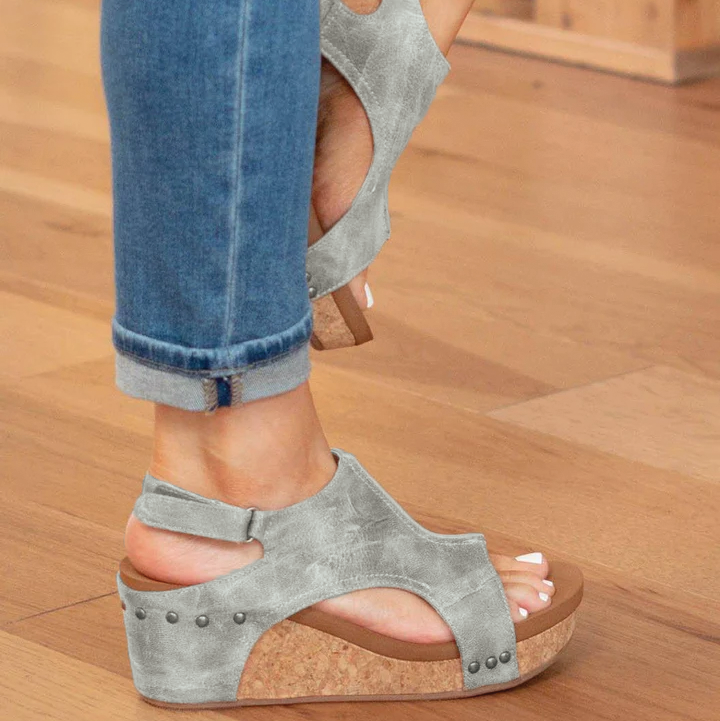 Madeline™ | Lederoptik-Sandalen