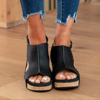 Madeline™ | Lederoptik-Sandalen